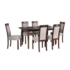 Virtuves galda komplekts ar 6 krēsliem KENT 1-ROMA 5